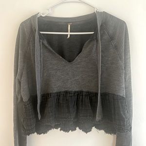 Free People black/grey long sleeve